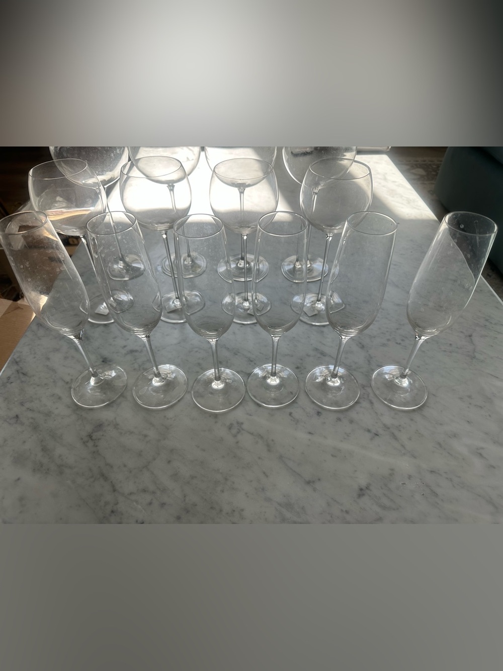 Crate & Barrel Aspen Champagne Flutes Set